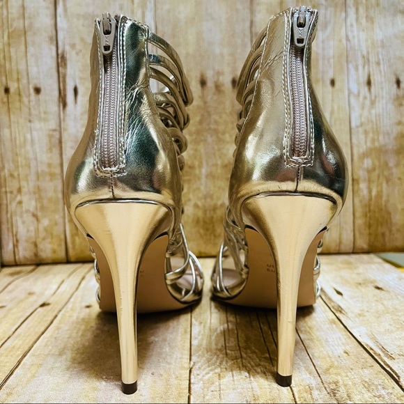 Nina Women’s Caylani Golden Metallic Gladiator High Heel - Picture 8 of 10